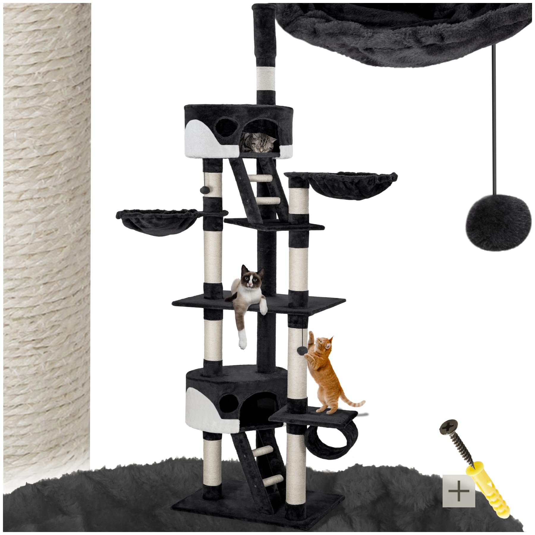tectake albero tiragraffi per gatti in offerta Amazon: gioco e relax a prezzi mai visti
