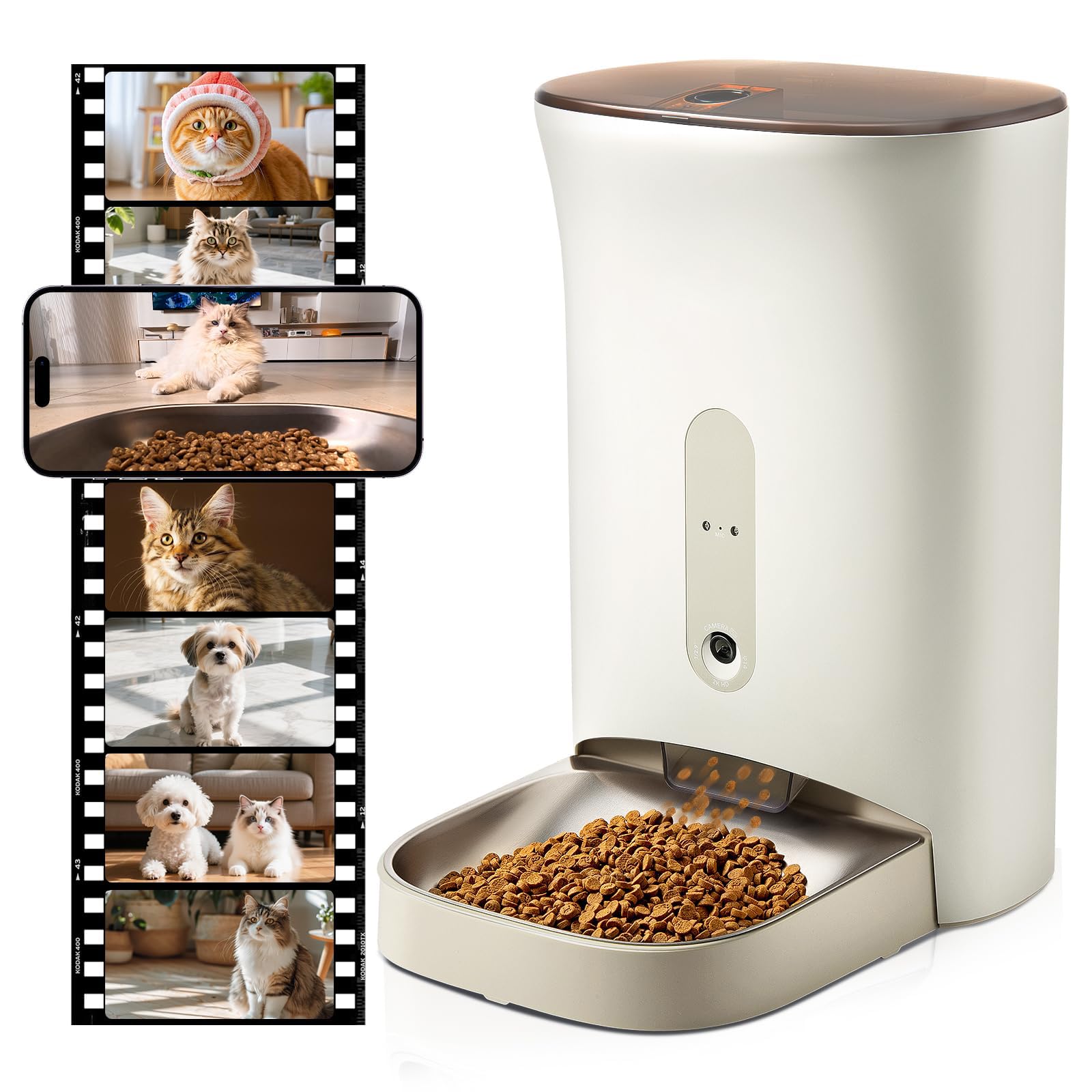 F1 Pro distributore automatico per cibo di cani e gatti: in super offerta su Amazon con telecamera HD